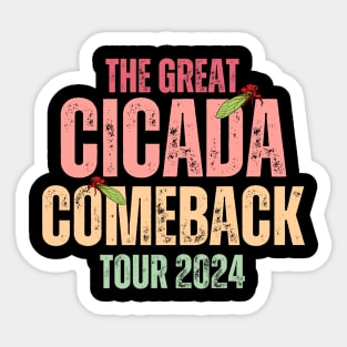 The Great Cicada Comeback Tour 2024 Sticker